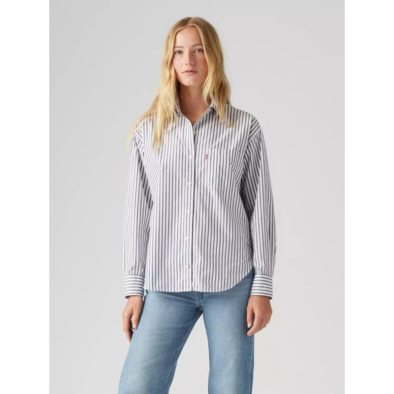 Chemise à rayures harlie blanc et gris femme - Levi's