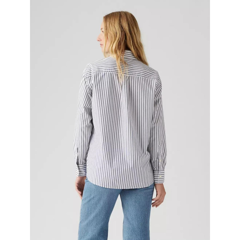 Chemise à rayures harlie blanc et gris femme Levi's
