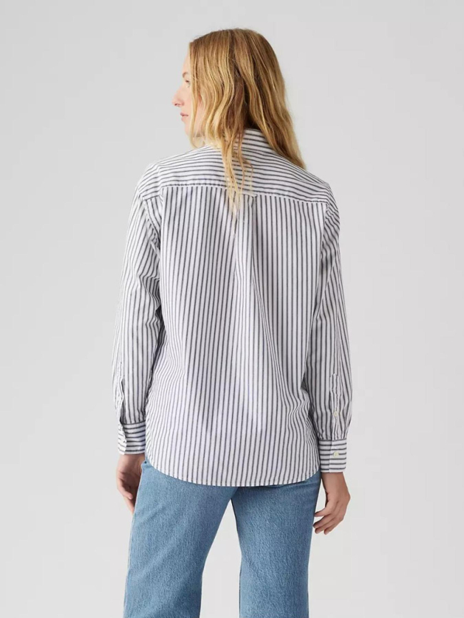 Chemise à rayures harlie blanc et gris femme - Levi's