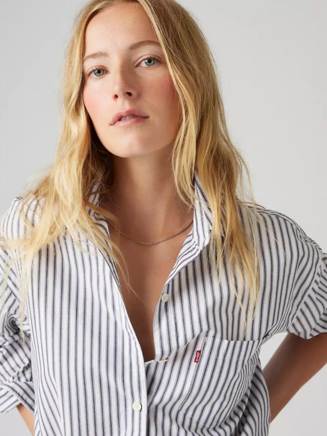 Chemise à rayures harlie blanc et gris femme - Levi's