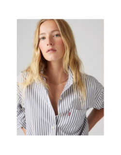 Chemise à rayures harlie blanc et gris femme - Levi's