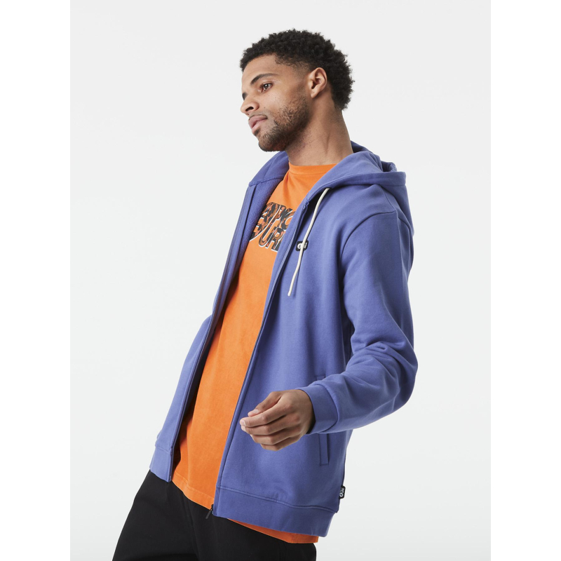 Sweat à capuche zippé nihi bleu homme - Picture