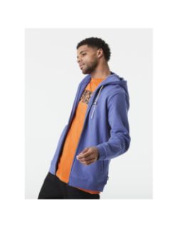 Sweat à capuche zippé nihi bleu homme - Picture