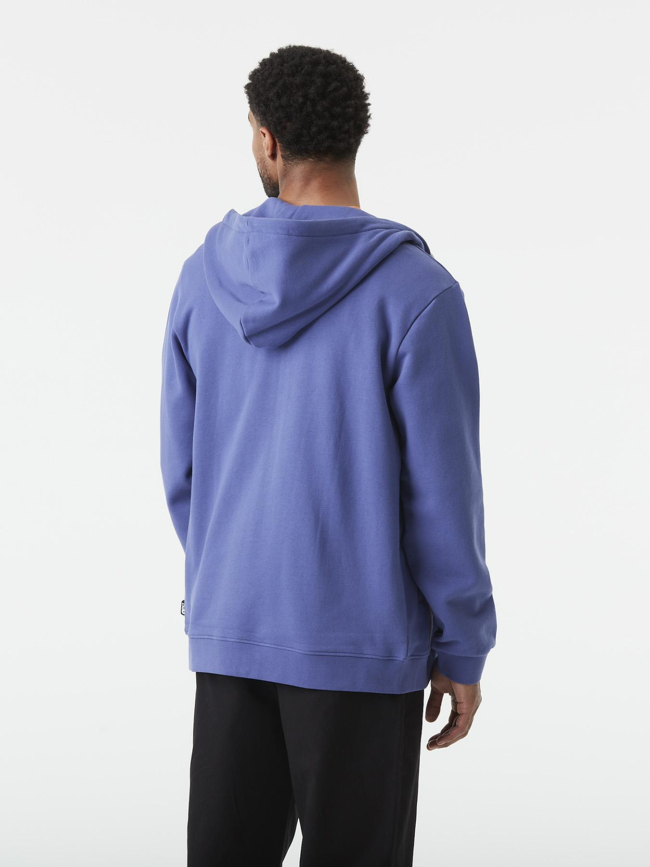 Sweat à capuche zippé nihi bleu homme - Picture