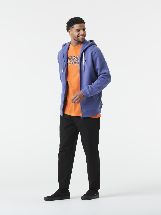 Sweat à capuche zippé nihi bleu homme - Picture