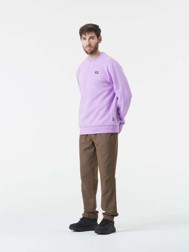 Pull à col ras du cou essential crew violet homme - Picture