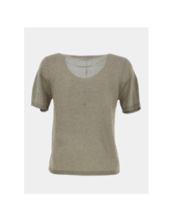 Pull léger brillant à col jdykaya kaki femme - JDY