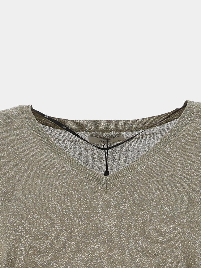 Pull léger brillant à col jdykaya kaki femme - JDY