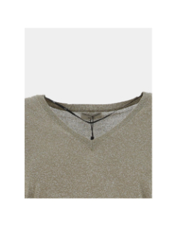 Pull léger brillant à col jdykaya kaki femme - JDY