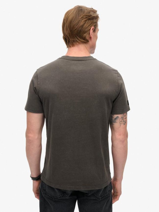 T-shirt à logo relief vintage gris anthracite homme - Superdry