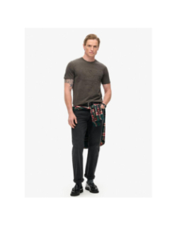 T-shirt à logo relief vintage gris anthracite homme - Superdry