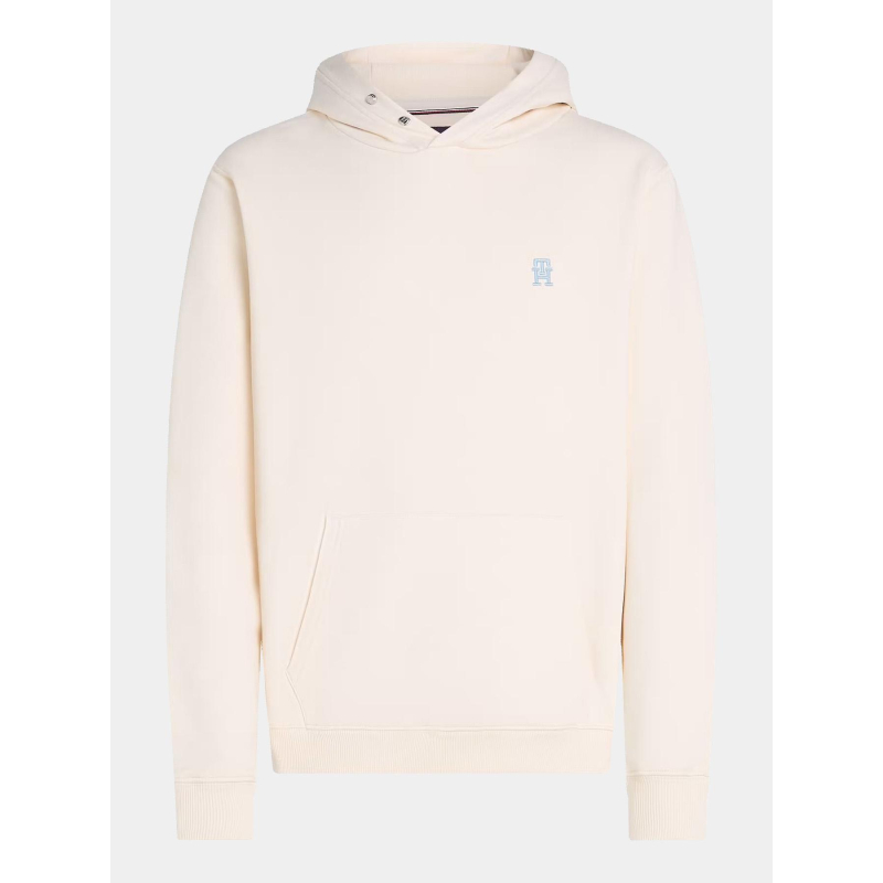 Sweat à capuche logo contrasté beige homme - Tommy Hilfiger