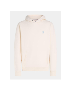 Sweat à capuche logo contrasté beige homme - Tommy Hilfiger
