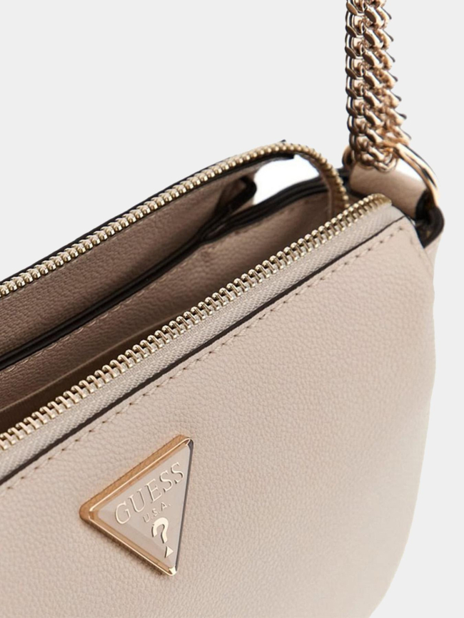 Mini sac à bandoulière fedora beige femme - Guess