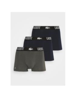 Pack de 3 boxers cotton stretch noir et gris homme - Lacoste