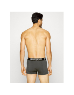Pack de 3 boxers cotton stretch noir et gris homme - Lacoste