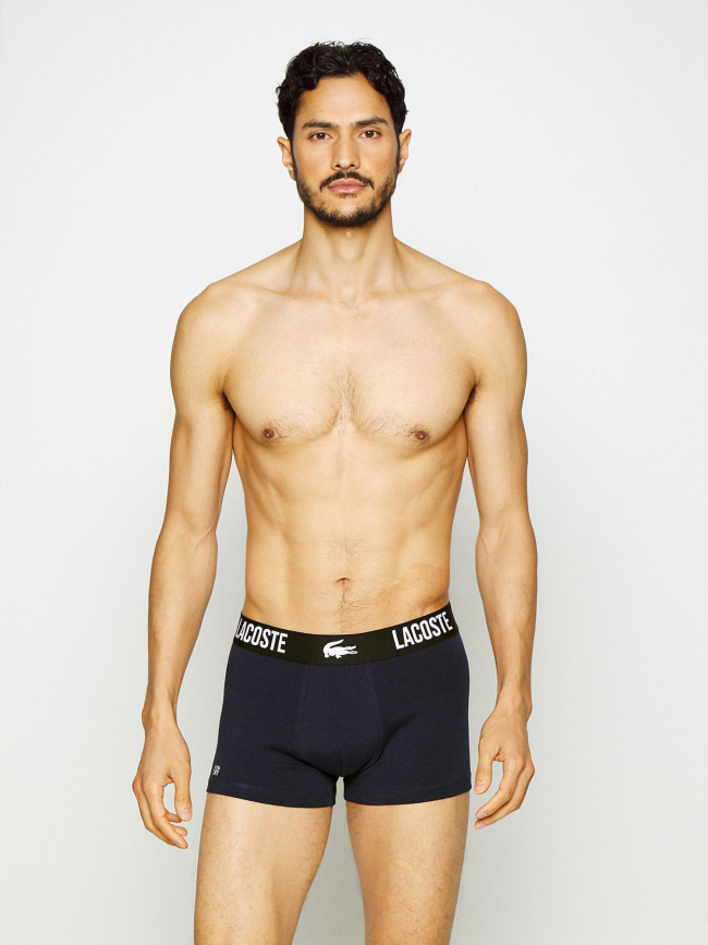 Pack de 3 boxers cotton stretch noir et gris homme - Lacoste