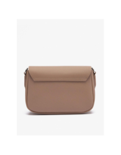 Sac bandoulière à rabat daily city marron femme - Lacoste