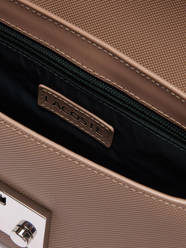 Sac bandoulière à rabat daily city marron femme - Lacoste