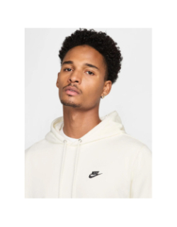 Sweat à capuche en molleton club blanc homme - Nike
