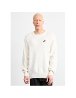 Sweat à col rond en molleton club blanc homme - Nike
