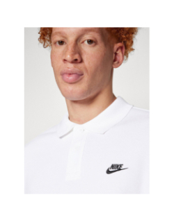 Polo à manches courte en piqué de coton club blanc homme - Nike