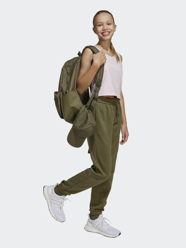Pantalon jogging logo brodé kaki enfant - Adidas