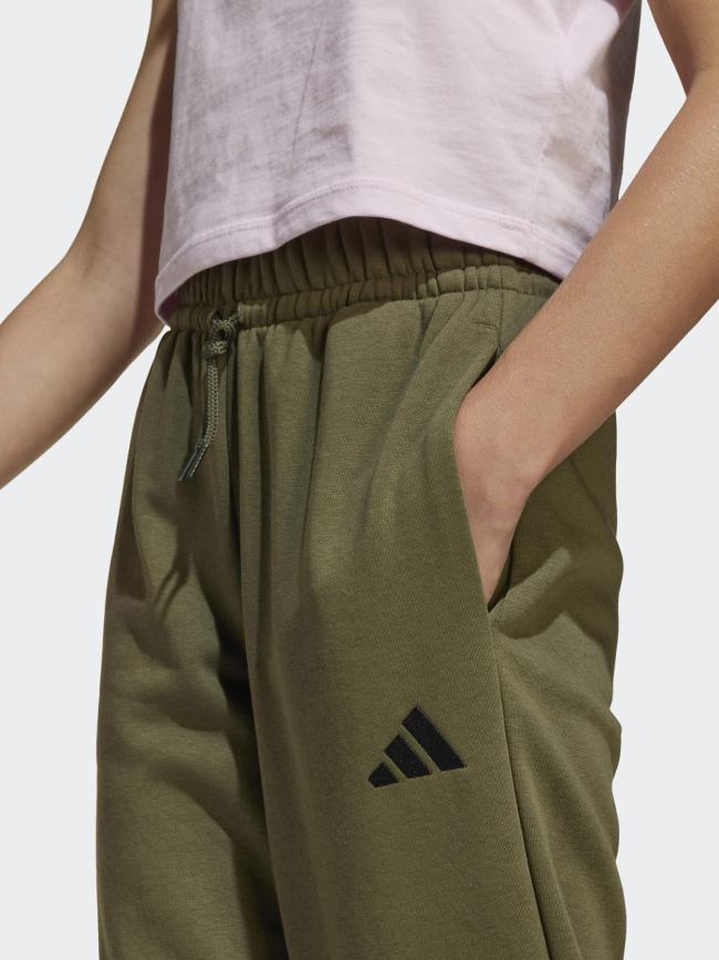Pantalon jogging logo brodé kaki enfant - Adidas