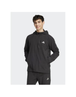 Veste mi-saison zippée à capuche noir homme - Adidas