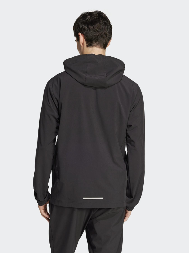 Veste mi-saison zippée à capuche noir homme - Adidas
