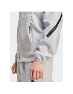 Sweat à capuche Z.N.E gris homme - Adidas