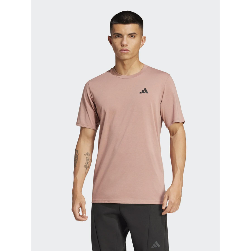 T-shirt à manches courtes train essentials rose homme - Adidas