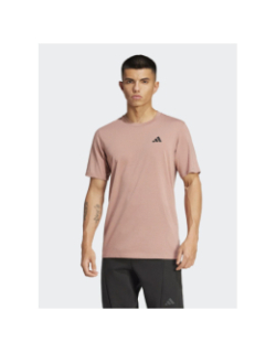 T-shirt à manches courtes train essentials rose homme - Adidas