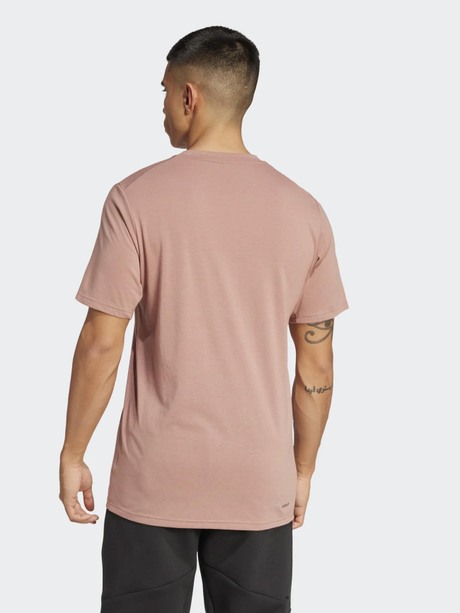 T-shirt à manches courtes train essentials rose homme - Adidas