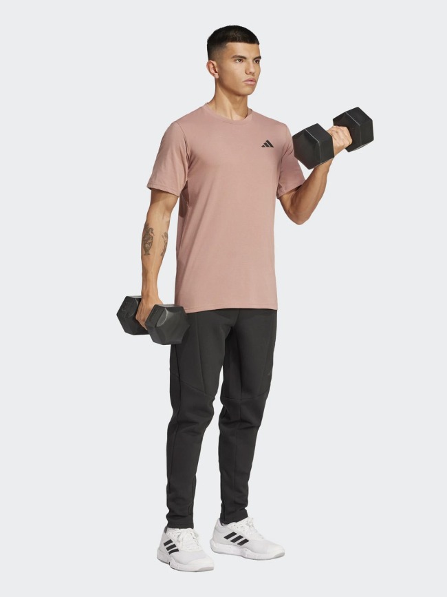 T-shirt à manches courtes train essentials rose homme - Adidas