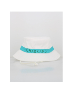 Bob à bande turquoise blanc homme - Chabrand