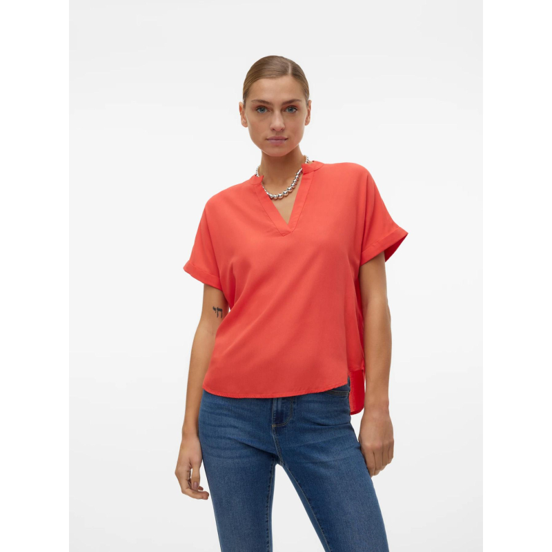 T-shirt beauty corail rose femme - Vero Moda