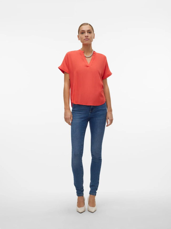 T-shirt beauty corail rose femme - Vero Moda