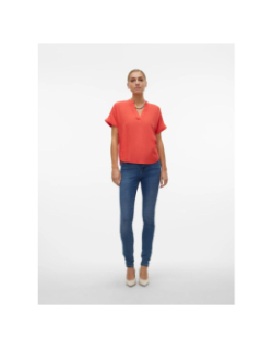 T-shirt beauty corail rose femme - Vero Moda