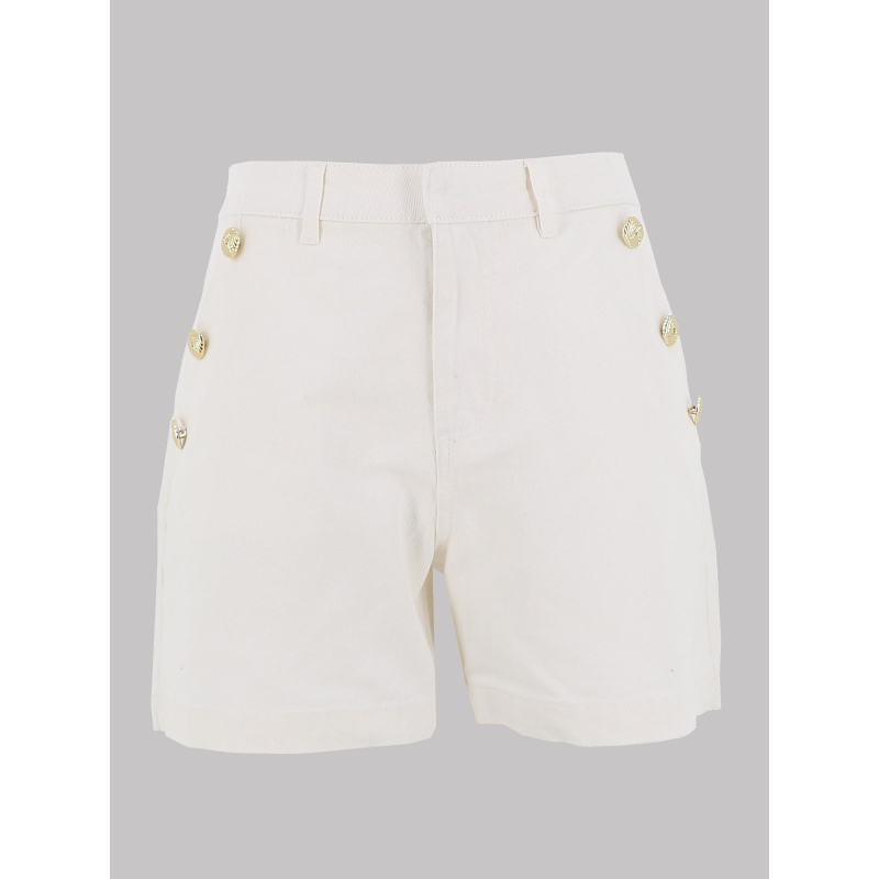 Short en jean à bouton doré vmmargot blanc femme - Vero Moda