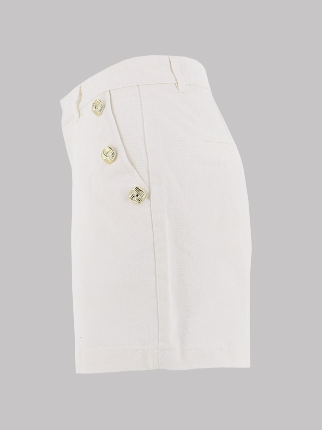 Short en jean à bouton doré vmmargot blanc femme - Vero Moda