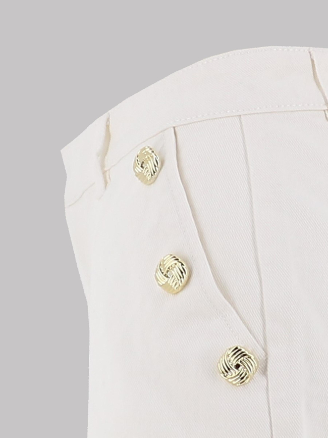 Short en jean à bouton doré vmmargot blanc femme - Vero Moda