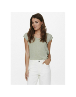 T-shirt à paillettes silvery vert clair femme - Only