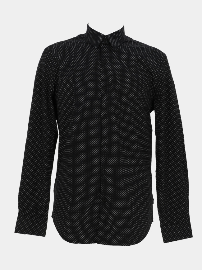 Chemise slim fit à motifs imprimés meo noir homme - Izac