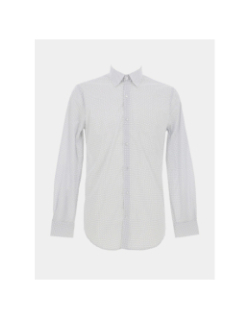 Chemise slim fit à pois maxen blanc homme - Izac