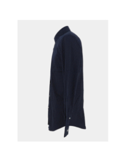 Chemise slim fit à motifs imprimés bleu marine homme - Izac
