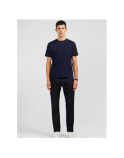 T-shirt à manches courtes en coton pima bleu marine homme - Eden Park