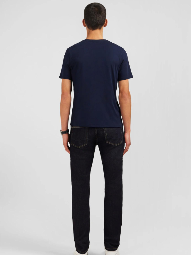 T-shirt à manches courtes en coton pima bleu marine homme - Eden Park