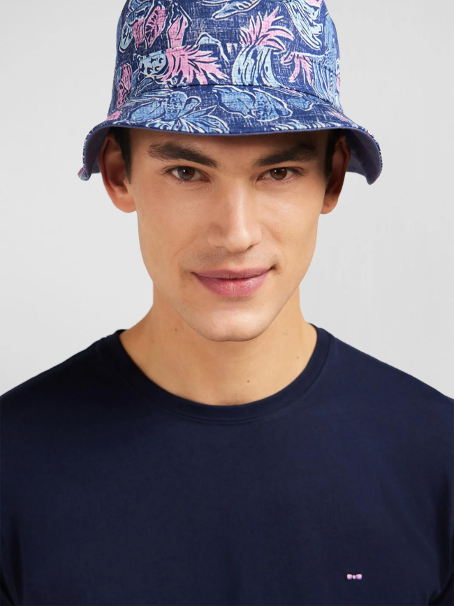 T-shirt à manches courtes en coton pima bleu marine homme - Eden Park