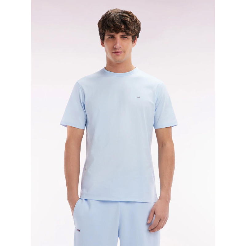 T-shirt à manches courtes en coton pima bleu homme - Eden Park